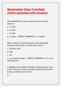 Wastewater Class 2 multiple choice questions with answers