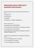 Wastewater Class 2 ABC part 2 questions with answers