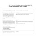 PSI PA Personal Lines Lines Insurance Exam UPDATED  ACTUAL Questions and CORRECT Answers