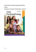 Solution Manual for Child Psychopathology 8th Edition  by Mash  &vert; All Chapters &lpar;1-14&rpar; &vert;Expert Verified Solutions &vert; Graded A&plus;