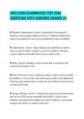 WGU D426 EXAMINATION TEST 2026 QUESTIONS WITH ANSWERS GRADED A&plus;