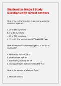 Wastewater Grade 2 Study Questions with correct answers