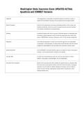Washington State Insurance Exam UPDATED ACTUAL  Questions and CORRECT Answers 