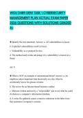 WGU D489 DEN1 TASK 1 CYBERSECURITY MANAGEMENT PLAN ACTUAL EXAM PAPER 2026 QUESTIONS WITH SOLUTIONS GRADED A&plus;