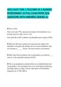 WGU D639 TASK 3 TEACHING IN A BLENDED ENVIRONMENT ACTUAL EXAM PAPER 2026 QUESTIONS WITH ANSWERS GRADED A&plus;