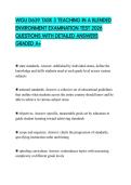 WGU D639 TASK 3 TEACHING IN A BLENDED ENVIRONMENT EXAMINATION TEST 2026 QUESTIONS WITH DETAILED ANSWERS GRADED A&plus;