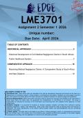 LME3701 Assignment 3 Final Research Proposal &lpar;HISTORICAL & COMPARATIVE ANSWERS&rpar; Semester 1 2026 - DISTINCTION GUARANTEED