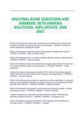 NHA FINAL EXAM QUESTIONS AND ANSWERS WITH VERIFIED SOLUTIONS 100&period;docx