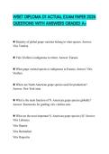WSET DIPLOMA D1 ACTUAL EXAM PAPER 2026 QUESTIONS WITH ANSWERS GRADED A&plus;