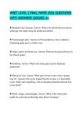 WSET LEVEL 2 FINAL PAPER 2026 QUESTIONS WITH ANSWERS GRADED A&plus;