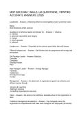 MGT 320 EXAM 1 MILLS&comma; UA QUESTIONS VERIFIED ACCURATE ANSWERS 2026