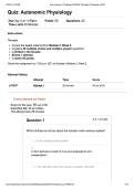 MSCI 520&vert; Module 2&vert; Week 2 QUIZ Autonomic Physiology&vert; Questions and answers&vert; Updated &vert; RATED A&plus; &vert; 2026&vert; Liberty University