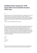 NCSBN Practice Questions 76-90 Exam With Correct Detailed Answers 100&percnt; Pass&period;