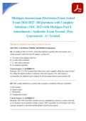 Michigan Journeyman Electrician Exam Actual Exam 2026&sol;2027 &vert; 80 Questions with Complete Solutions &vert; NEC 2023 with Michigan Part 8 Amendments &vert; Authentic Exam Format &vert; Pass Guaranteed - A&plus; Graded