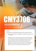 CMY3706 Assignment 1 Semester 1 2026 - Due 18 August 2026