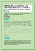 Exam &lpar;elaborations&rpar; NURS 