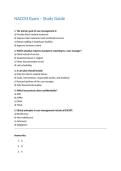 NACCM Exam &ndash; Study Guide