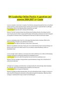 RN Leadership Online Practice A&comma; 2026&sol;2027 &ndash; Questions and Verified Answers with Rationales&comma; A&plus; GradeRN Leadership Online Practice Exam A &ndash; Study Resource