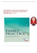 Test Bank for Family Practice Guidelines&comma; 6th Edition by Jill C&period; Cash&comma; Cheryl A&period; Glass & Jenny Mullen &vert; ISBN&colon; 9780826173546 &vert; Verified Chapters 1-23 Complete &vert; Downloadable PDF