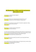 RN Pharmacology A Relias&comma; 2025&sol;2026 &ndash; Questions and Verified Answers&comma; A&plus; GradeRelias RN Pharmacology &ndash; Practice Exam A