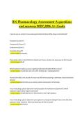 RN Pharmacology Assessment-A&comma; 2025&sol;2026 &ndash; Verified Questions and Answers&comma; A&plus; Grade &lpar;Guaranteed Edition&rpar;RN Pharmacology Assessment A &ndash; Study Resource