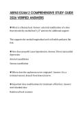 ABFAS EXAM 2 COMPREHENSIVE STUDY GUIDE 2026 VERIFIED ANSWERS