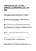 ABNORMAL PSYCHOLOGY &lpar;KRING & JOHNSON&rpar; COMPREHENSIVE STUDY GUIDE 2026