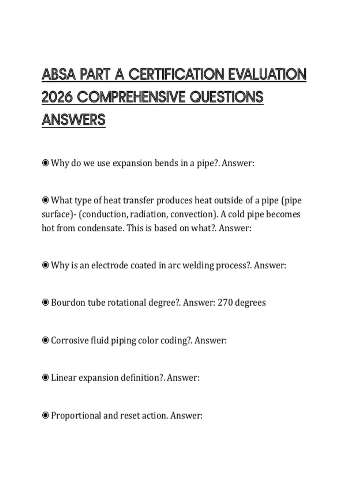 Cart Absa ABSA PART A CERTIFICATION EVALUATION 2026 COMPREHENSIVE QUESTIONS ...