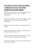 ACE HEALTH COACH EXAMS 2026 BUNDLE COMPILATION ACTUAL TEST PAPERS COMPLETE SOLUTIONS VERIFIED