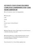 ACE HEALTH COACH EXAMS 2026 BUNDLE COMPILATION COMPREHENSIVE STUDY GUIDE SOLVED QUESTION SET