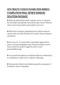 ACE HEALTH COACH EXAMS 2026 BUNDLE COMPILATION FINAL REVIEW BUNDLED SOLUTION PACKAGE