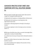 ACHE BOG PRACTICE STUDY SHEET 2026 QUESTIONS WITH FULL SOLUTION GRADED A&plus;