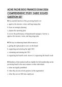 ACHE FACHE BOG FINANCE EXAM 2026 COMPREHENSIVE STUDY GUIDE SOLVED QUESTION SET