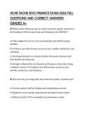 ACHE FACHE BOG FINANCE EXAM 2026 FULL QUESTIONS AND CORRECT ANSWERS GRADED A&plus;