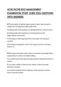 ACHE FACHE BOG MANAGEMENT EXAMINATION STUDY GUIDE 2026 QUESTIONS WITH ANSWERS