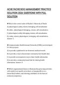 ACHE FACHE BOG MANAGEMENT PRACTICE SOLUTION 2026 QUESTIONS WITH FULL SOLUTION
