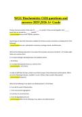 WGU Biochemistry C624&comma; 2025&sol;2026 &ndash; Questions and Verified Answers&comma; A&plus; GradeWGU Biochemistry C624 &ndash; Practice 
