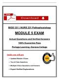 BIOD 331 &vert;NURS 231 Pathophysiology MODULE 5 EXAM Questions and Verified Answers  100&percnt; Guarantee Pass  Portage Learning&comma; Geneva College Newest update Guaranteed pass