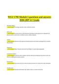 WGU C785 Biochemistry Module 2&comma; 2026&sol;2027 &ndash; Questions and Verified Answers&comma; A&plus; GradeWGU C785 Biochemistry &ndash; Module 2 Practice Questions & Answers