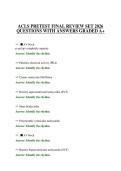 ACLS PRETEST FINAL REVIEW SET 2026 QUESTIONS WITH ANSWERS GRADED A&plus;