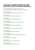 ACP FINAL CERTIFICATION TEST 2026 QUESTIONS WITH ANSWERS GRADED A&plus;