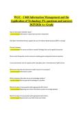 WGU C468 Information Management and the Application of Technology PA&comma; 2025&sol;2026 &ndash; Questions and Verified Answers&comma; A&plus; GradeWGU C468 &ndash; Information Management and the Application of Technology