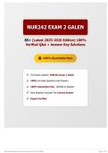 NUR242 Exam 2 Galen 85&plus; &lpar;Latest 2025-2026 Edition&rpar; 100&percnt; Verified Q&A &plus; Answer Key Solutions