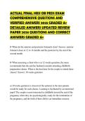 ACTUAL FINAL HESI OB PEDS EXAM COMPREHENSIVE QUESTIONS AND VERIFIED ANSWERS 2025 GRADED A&plus; DETAILED ANSWERS UPDATED REVIEW PAPER 2026 QUESTIONS AND CORRECT ANSWERS GRADED A&plus;ACTUAL FINAL HESI OB PEDS EXAM COMPREHENSIVE QUESTIONS AND VERIFIED ANSWERS 2025 G
