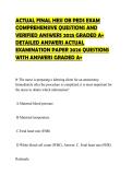 ACTUAL FINAL HESI OB PEDS EXAM COMPREHENSIVE QUESTIONS AND VERIFIED ANSWERS 2025 GRADED A&plus; DETAILED ANSWERS ACTUAL EXAMINATION PAPER 2026 QUESTIONS WITH ANSWERS GRADED A&plus;