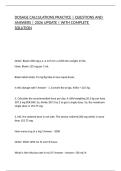 DOSAGE CALCULATIONS PRACTICE &vert; QUESTIONS AND ANSWERS &vert; 2026 UPDATE &vert; WITH COMPLETE SOLUTION