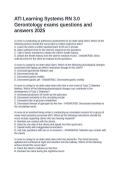 ATI Learning Systems RN 3&period;0 Gerontology exams questions and answers 2025