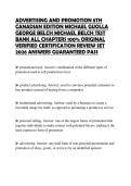 ADVERTISING AND PROMOTION 8TH CANADIAN EDITION MICHAEL GUOLLA GEORGE BELCH MICHAEL BELCH TEST BANK ALL CHAPTERS 100&percnt; ORIGINAL VERIFIED CERTIFICATION REVIEW SET 2026 ANSWERS GUARANTEED PASS