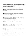 AFAA EXAM ACTUAL PAPER 2026 QUESTIONS SOLUTIONS GRADED A&plus;