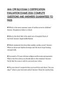 AHA CPR BLS EXAM 3 CERTIFICATION EVALUATION EXAMS 2026 COMPLETE QUESTIONS AND ANSWERS GUARANTEED TO PASS